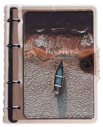 Тетрадь «Inspire», 120 листов в клетку, коричневый, на кольцах - фото 2