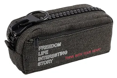 Пенал с большой молнией "Классика" 2 отделения, в ассортименте - фото 8