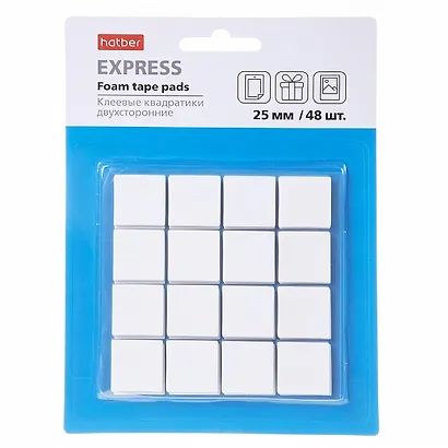Подушечки клейкие 48шт удаляемые, белые, блистер, Hatber - фото 1