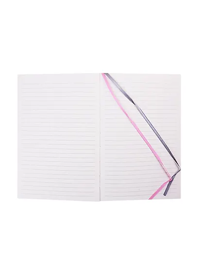 Записная книжка А6+ 96л лин. "Le Petit" серебр.ПВХ-обл., мягк.переплет, декор.шнуровка, 2 ляссе, инд.уп. - фото 2