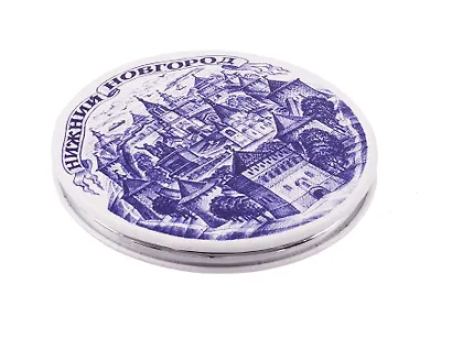 Зеркало мягкое Нижний Новгород,гжель (7см) (320-76-GZ) - фото 2