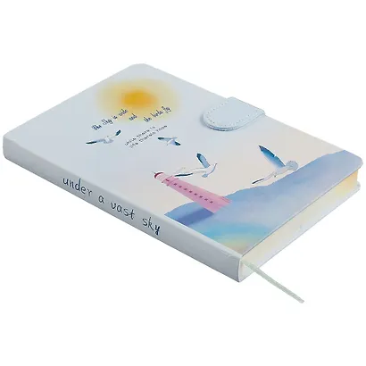 Блокнот с магнитной застежкой Небо и чайки Sky is wide (224стр) (13х19) - фото 2