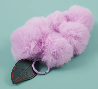 Брелок-помпон «Виноград», лавандовый цвет, искусственный мех, 16 см, Bookvalno - фото 4