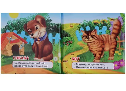 Домашние животные.  книжка-пищалка для ванной - фото 2