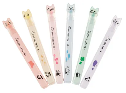 Текстовыделители Yoi, "Котики", 6 цветов - фото 5