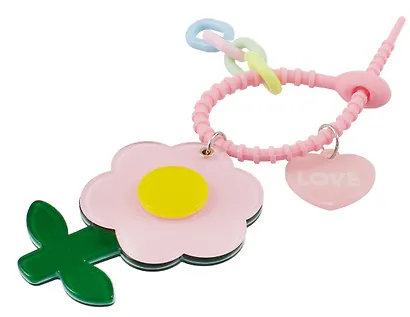 Брелок-обвес на сумку «Цветочек Розовый», пластик - фото 2