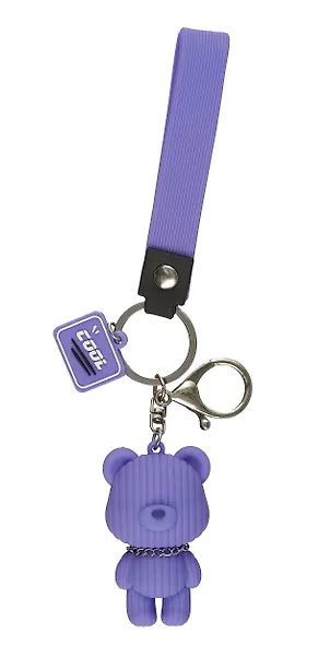 Брелок Мишка (вельвет) (ПВХ) (6см) (12-04566-B14) - фото 1