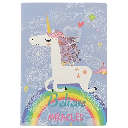 Тетрадь в клетку Rainbow unicorn, 40 листов, в ассортименте - фото 1