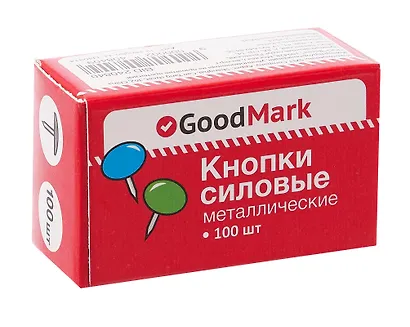 Кнопки силовые цветные GoodMark, 100 штук - фото 1