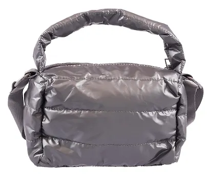 Сумочка стеганая Travel серая (ПВХ) (22х18) (12-11729-B012) - фото 3