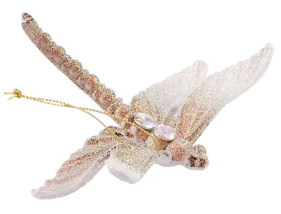 Новогоднее подвесное украшение Золотая стрекоза (полистирол) (12,5х10) - фото 2