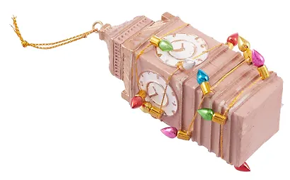 Новогоднее подвесное украшение Часы (полирезина) (9х3) - фото 2