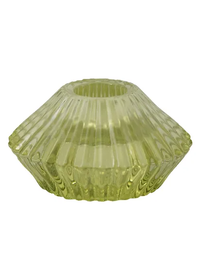 Подсвечник для длинной свечи круглый (стекло) (7см) (12-20250519-4) - фото 1