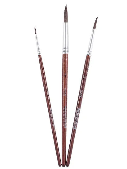 Кисти Art idea, белка, круглые, 3 штуки - фото 7