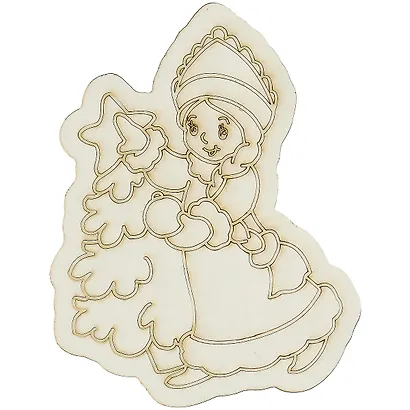 Трафарет с магнитом Снегурочка (148х210) (MG-003) (3+) (Песочный мир) - фото 1