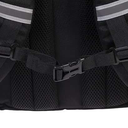 Рюкзак для мальчиков ПОЙНТ-Чёрный 47*31*17,5см, 2 отделения, 4 кармана, светоотражающая нагрудная стяжка - фото 5