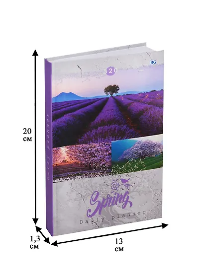 Ен5_7БцИ320_лам_вл 4026 Ежедневник BG "Лайт" 320 стр.А5 "Spring melody", интегр. переплет, мат. ламинация, выб. лак - фото 3