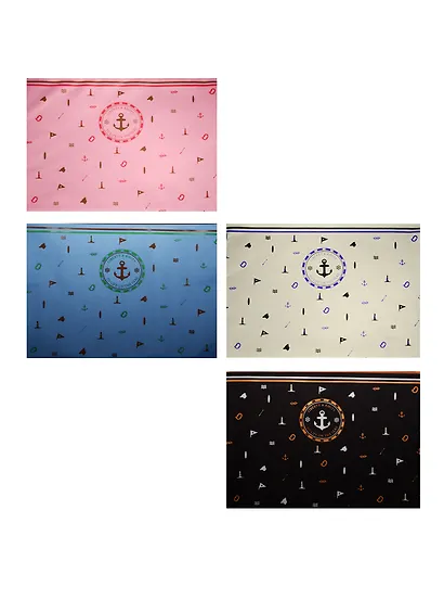 Папка на молнии А4 "Якорь", ткань, ассорти, Black Ant - фото 1