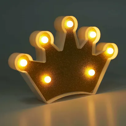 Светильник LED Корона (глиттер) (пластик) (18х11) (12-07509-7509-1) - фото 2