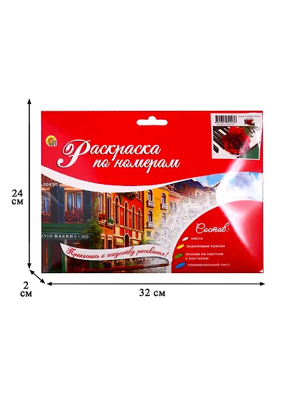 Набор ТМ Рыжий Кот Раскраска на картоне A4 Прекрасная роза (Арт. Р-2443) - фото 3