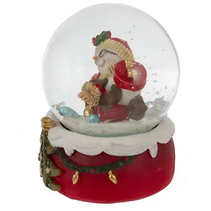 Фигурка декоративная Снеговик в стеклянном шаре, 2 варианта (6,5 см) - фото 7