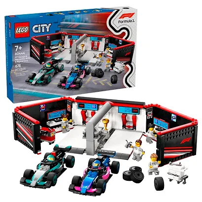 LEGO City: Гараж F1 и машины Mercedes-AMG и Alpine, 678 деталей (60444) - фото 1