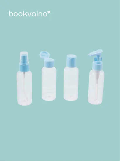 Дорожный набор баночек для путешествий Travel Bottles (4 предмета) (пластик) (4x60мл) - фото 2