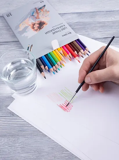 Карандаши цветные 18 цветов акварельные, Art idea - фото 5