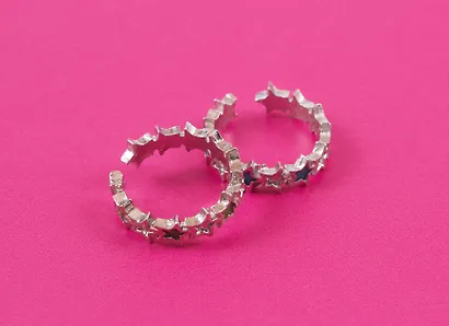 Набор парных колечек «Звездочки», светятся в темноте, 2 штуки, металл, Lafilaf - фото 4