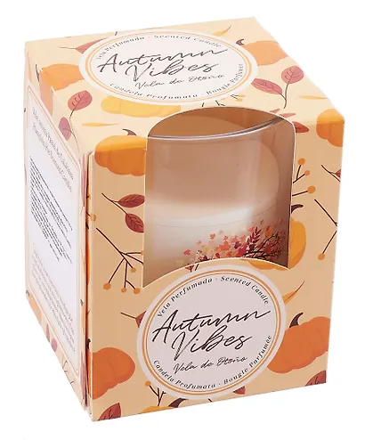 Свеча ароматическая в стакане Autumn Vibes (120г) (коробка) - фото 1
