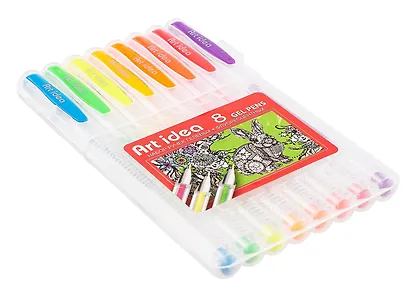 Ручки гелевые Art idea, 8 цветов 0,8 мм - фото 8