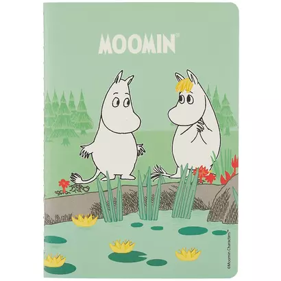 Записная книжка А6 32л кл. MOOMIN "Муми-тролль и Фрекен Снорк", тонир. внутр. блок, сшивка - фото 1