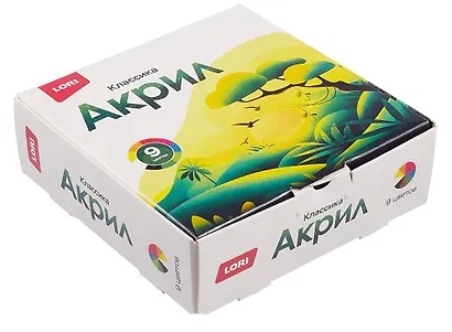 Краски акриловые КЛАССИКА, 9 цветов по 15 мл - фото 1