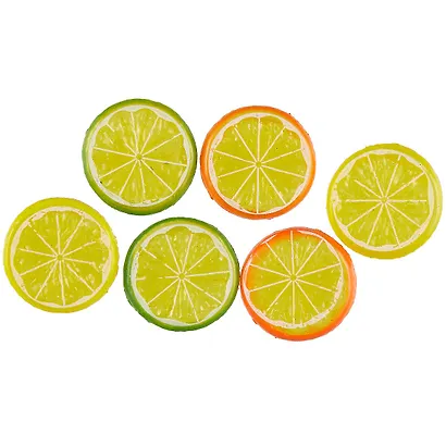 Искусственный декор Дольки цитрусовые уголки , 4 см, 6 шт микс (орр) - фото 1