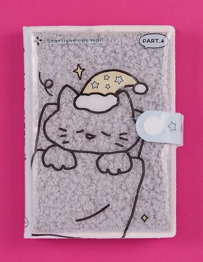 Записная книжка А7, 96 листов, нелинованная, "Сонные котики", в ассортименте - фото 10