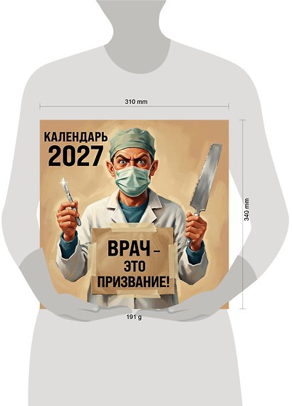 Календарь 2027г 300*300 "Врач - это призвание!" настенный, на скрепке - фото 8
