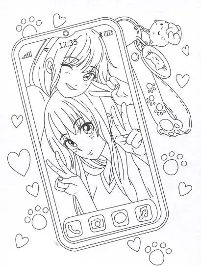 Классные девчонки. Скетч-раскраска - фото 4