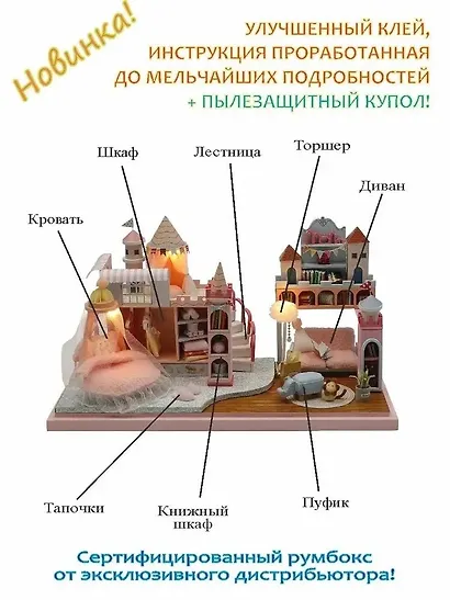 Сборная модель Румбокс "MiniHouse Замок принцессы" - фото 4