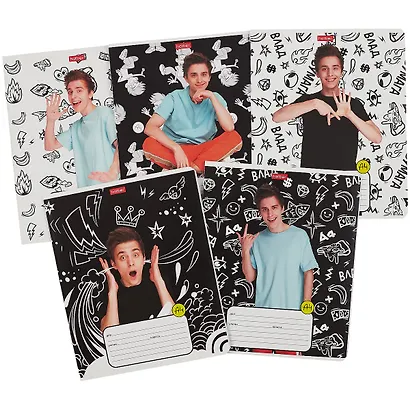 Тетрадь в клетку "Влад А4", 12 листов, в ассортименте - фото 7