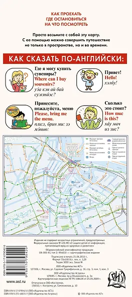Амстердам. Разговорник русско-английский + Схема метро. Карта. Достопримечательности - фото 2