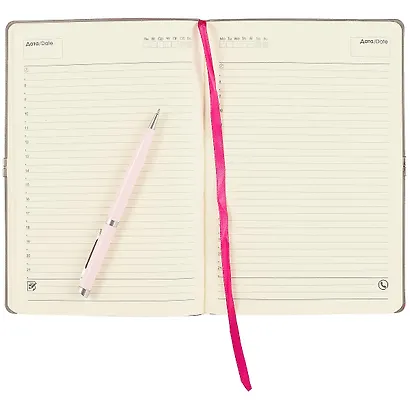 Недатированный ежедневник «Lite book» малиновый, 136 листов, А5 - фото 3