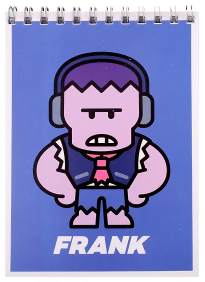 Блокнот А6 40 листов, нелинованный, "Leon, Amber, Emz, Nita, Frank" спираль, Brawl Stars - фото 2