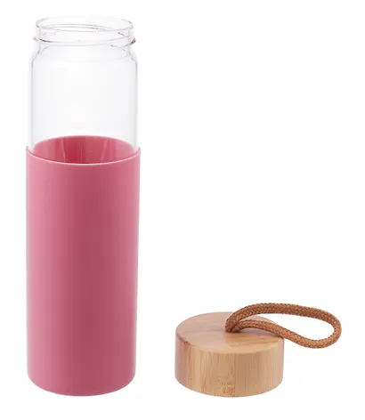 Бутылка в чехле Розовая (стекло) (500мл) (12-3307032569-2) - фото 2