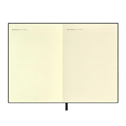 Ежедневник недат. А6+ 126*174 160л "Кассандра" черный, кожзам, мягкий переплет, блинт.тисн, тонир.блок, ляссе - фото 6