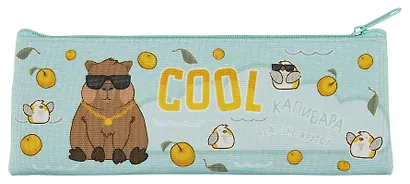 Пенал-косметичка "Реально крутой Капибара", на молнии мягкий - фото 2