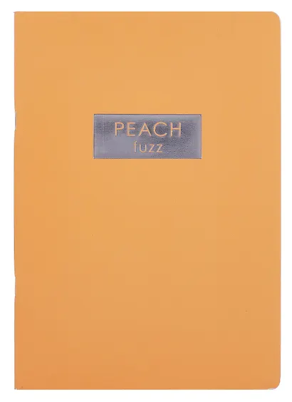 Тетрадь А4 48л кл. "Peach Fuzz" скрепка, мел.картон, выб.лак, печ.пантон, ламинация soft touch, тиснение фольгой - фото 1