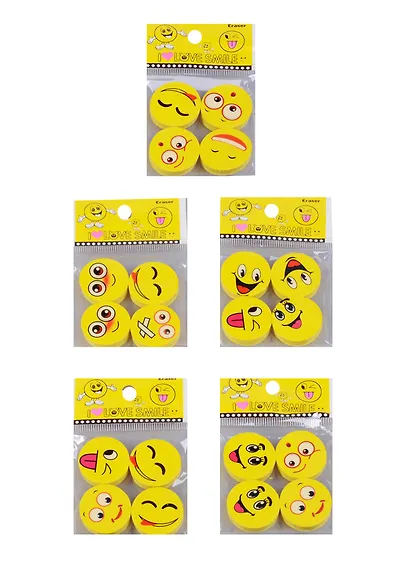 Набор ластиков «Смайлы», 4 штуки - фото 5
