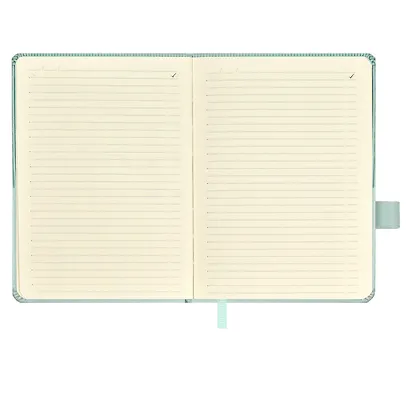 Ежедневник недат. А6+ 120л 126х174 "Гоутскин" мятный, иск.кожа, тв.переплёт, блинт.тиснение, магнит.клапан офсет, ляссе - фото 8