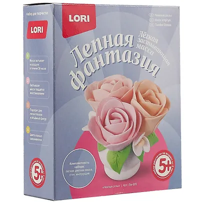 Набор для творчества LORI Лепная фантазия Нежные розы - фото 1
