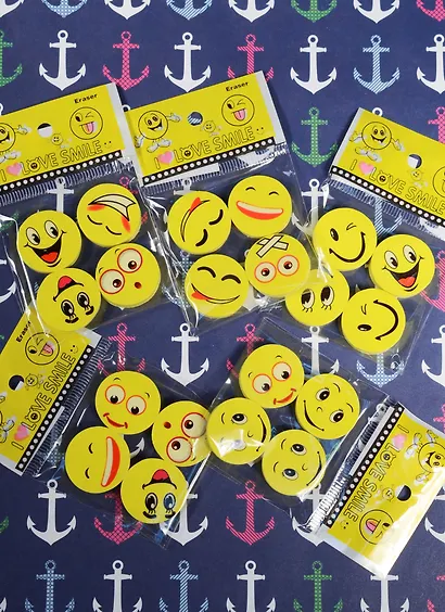 Набор ластиков «Смайлы», 4 штуки - фото 7